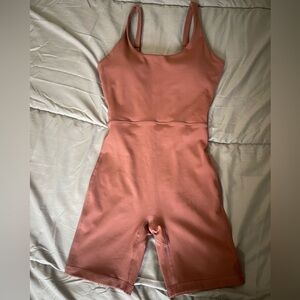 Women's Sleeveless Romper in Rust